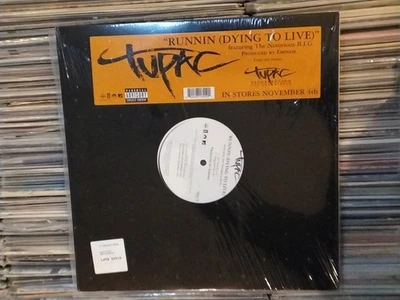 2PAC TUPAC RUNNIN DYING TO LIVE 12" LP HYPE STICKER NOTORIOUS BIG EMINEM SEALED - Image 1 of 4