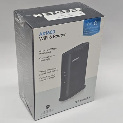 Netgear AX1600 Wi-Fi 6 Router 4-Stream 1.6 Gbps (RAX5-100PAS) BRAND NEW SEALED - Image 1 of 3