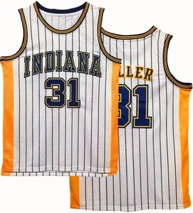 2025 NEW Stitched Reggie Miller #31 Indiana Pacers White Pin Custom Jersey XXXL - Picture 1 of 7