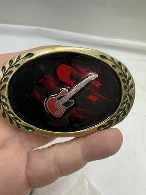 Maravilloso guitarrista vintage con hebilla de cinturón de latón, por hebilla Heritage Foto 1 de 3