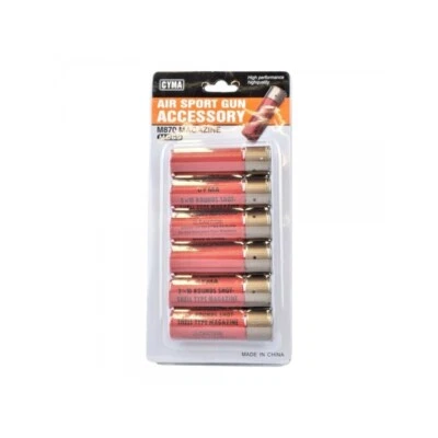 KIT DA 6 FINTE CARTUCCIE PER ASG SOFTAIR A POMPA 3X10 PALLINI C-M69 CYMA