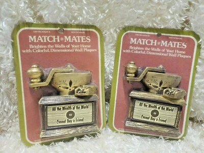 MATCH*MATES 1979 Placas de Café de Parede Vintage Não Pode Comprar Um Amigo Lote/2 Selado! - Imagem 1 de 4