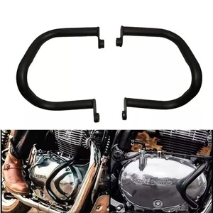 Black Compact Engine Guard Fit For Royal Enfield Interceptor Continental GT 650 - Picture 1 of 9