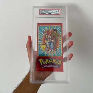 2000 Topps Pokemon Tv Series 2 Oversized Tin Topper #2 Ash & Others - PSA 8 - Picture 1 of 9