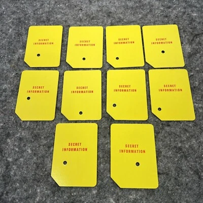 10x SECRET INFORMATION CARDS 1960 Lie Detector Game Full Set Replacement Parts - Image 1 of 3