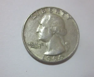 1964 Washington Silver Quarter Dollar 90% Silver - Picture 1 of 3