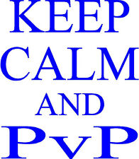 Gaming Decal Sticker Keep Calm and PvP Gamer ps3 xbox Car Window Stickers