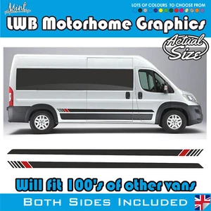 L3 FIAT DUCATO L2 XLWB LWB MOTORHOME CAMPER VAN STRIPES GRAPHICS DECALS 018 - Picture 1 of 4