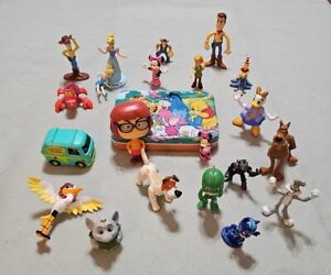Lot of 22 Toys- Mixed Disney Figures- Scooby Doo-Puzzle-Some Other Figures Too