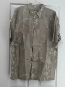 NWT Island View Hawaiian Style Short Sleeved Shirt Size Large 100% Cotton Tan - Picture 1 of 11