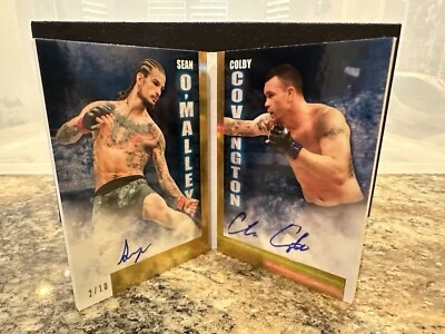 SEAN O'MALLEY VS COVINGTON Dual Auto 2/10 2023 Leaf Superlative Saga Gold UFC Sp - Image 1 of 4