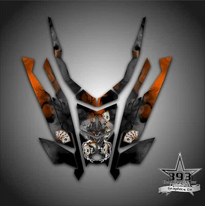 2015-2019 POLARIS AXYS Hood Decal Sticker Wrap Graphics Outlaw Orange - Bild 1 von 1