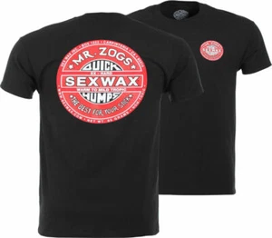 T-shirt nera SexWax maglietta surf sex wax uomo skim wake body maglietta spedizione gratuita - Foto 1 di 1