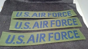 US AIR FORCE Tape Green/Blue nylon set of 3 - Picture 1 of 2