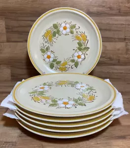 SET OF 6 - HEARTHSIDE - GARDEN FESTIVAL PRAIRIE FLOWERS - 10 1/2" DINNER PLATES - Picture 1 of 5
