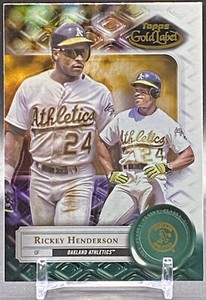 2022 Topps Gold Label Class 1 #35 RICKEY HENDERSON Oakland Athletics