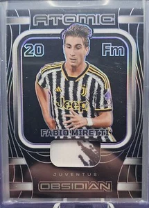 2023-24 Panini Obsidian Fabio Miretti Atomic Material Electric Etch Purple #/50 - Picture 1 of 2