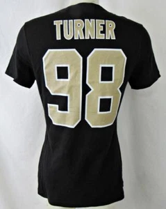 New Orleans Saints Women S Screened TURNER #98 "PRIMARY LOGO" T-shirt NOS 264 - Picture 1 of 8