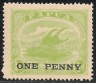 Papua New Guinea #74 (A2) VF MINT VLH - 1917 1p on 1/2p Lakatoi - Surcharged
