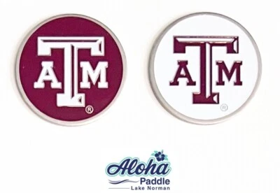 2 marcadores de bola TEXAS A&M AGGIES marcador de bola ajuste herramienta divot clip de sombrero rojo blanco TAM Foto 1 de 2