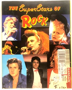 1984 THE SUPERSTARS OF ROCK HARDCOVER w/DJ,Michael Jackson,Beatles,Elton John - Picture 1 of 7