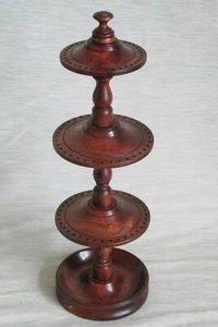 SOPORTE TRIPLE PENDIENTE EN CAOBA/SOPORTE DE MADERA DE ROBLE COLGANTE MADERA ÁRBOL DE EXHIBICIÓN - Imagen 1 de 15