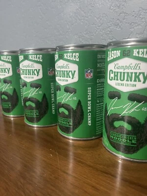 Lote de 4 latas Jason Kelce Campbells Chunky Legend Edition sopa PhiLY EAGLES - NOVO!!! - Imagem 1 de 4