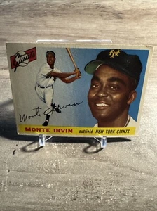 Tarjeta de béisbol Monte Irvin 1955 Topps espalda blanca #100 (hof) New York Giants - Imagen 1 de 2