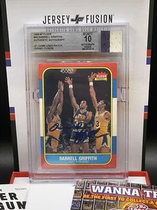 Jersey Fusion 1986-87 Fleer DARRELL GRIFFITH Game Used Jersey BGS 10 Auto - Jazz - Picture 1 of 5
