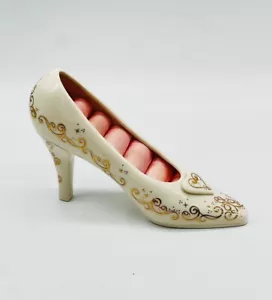 Zapatilla Lenox Cenicienta Soporte Anillo Marfil Porcelana Zapato Disney Vitrina - Imagen 1 de 10