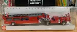 Seltener Busch HO 1/87 LaFrance Red Hook & Ladder Fire Engine Truck #7 #46014 Neu in OVP - Bild 1 von 5