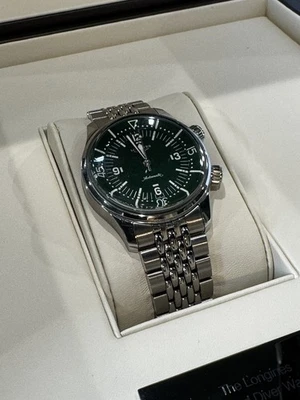 Longines Legend Diver Green Dial 39mm Stainless Steel Watch L37644066 - Image 1 of 4