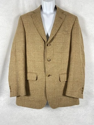 Chaqueta Orvis de Colección Para Hombres 38R Bronceado Blazer Abrigo Deportivo A Cuadros Hecha en EE. UU. Foto 1 de 4