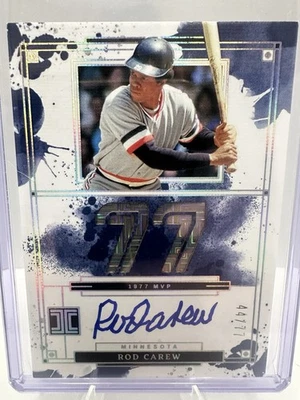 Panini Impeccable Rod Carew 1977 2025 MVP tarjeta automática 44/77 Foto 1 de 4