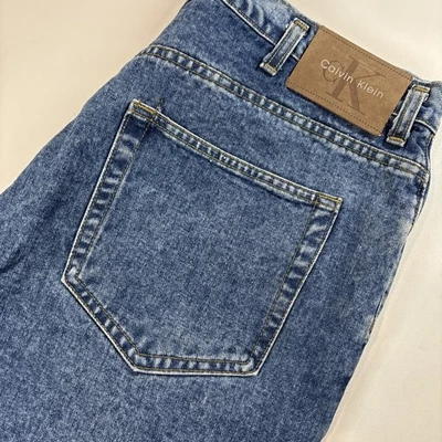 NWT Calvin Klein Mens Denim Shorts 90's Loose-Fit Size 38 Dead Stock Made in USA - Image 1 of 4