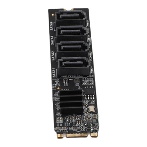 .›M.2 To Serial ATA3.0 Adapter Card ASM1166 M.2 M Key B Key PCI E 3.0 NVME Expa - Picture 1 of 22