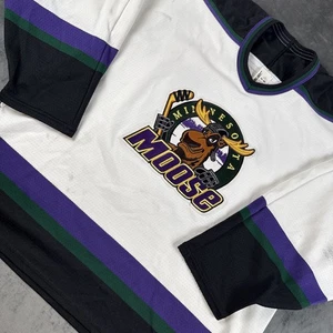 Vintage Minnesota Moose 🫎 Bauer Hockey Trikot Größe L - Bild 1 von 11