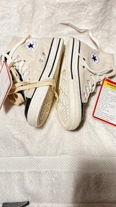 ALL STAR CONVERSE ESSENTIAL SIZE YOUTH 2 Ivory Black SAMPLE FEAR OF GOD NEW - Picture 1 of 6