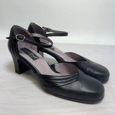 Beautifeel Liza Ankle Strap Leather Pumps Black Womens Heels Size 37 US 7 – 7.5 - Image 1 of 4