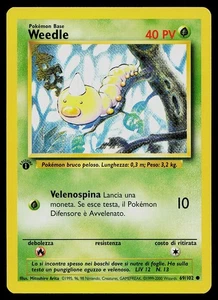 Pokemon Card - Weedle 1st Edition Italian Base Set 69/102 Common - Picture 1 of 2