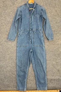 Alex Mill Standard Denim Jumpsuit Womens Small Blue Button Adjustable Crop $265 - Picture 1 of 14