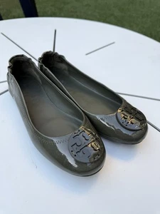 Tory Burch Minnie Travel Ballet, Patent Leather, Leccio, STORE DISPLAY, NO BOX - Imagen 1 de 11