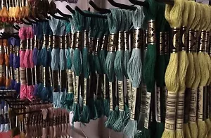 20 x DMC Skeins Thread stranded cotton Floss Choose your colours - Cross Stitch - Picture 1 of 10