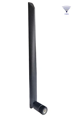 Antenna WiFi 2.4G/6dBi/SMA-J/TPEE/90° pieghevole/19cm/nero ad es. Router WiFi AP ST - Immagine 1 di 4
