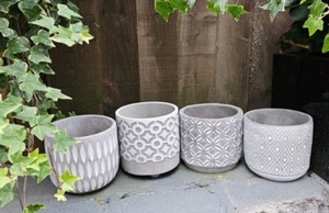 SET OF 3-4 POTS Pots Planters Flower Pot Holder Home Decoration Gift - Picture 1 of 12