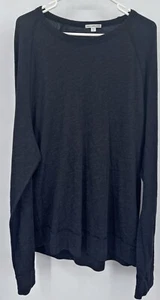 Standard JAMES PERSE Black Long Sleeve Pullover Sweater Mens Size XXL OVERSIZED - Picture 1 of 5