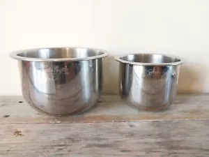 Vintage Lustre Craft Edelstahl Rührschüsseln USA 1,5 Quart und 0,75 Quart - Bild 1 von 7