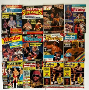 WRESTLING VINTAGE MAGAZINE 12pc Lot 1988 1989 NWA WWF Dusty Sting Savage Hogan - Picture 1 of 7