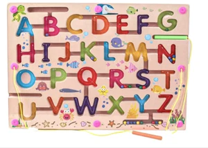 Magnetic Maze Puzzle Board game Educational Toys for kids toddler - Alphabet - Picture 1 of 4