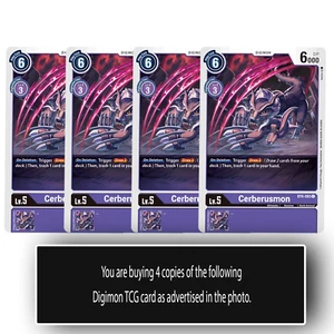 Cerberusmon - BT4-083 - Juego de cartas coleccionables Digimon común púrpura - Imagen 1 de 1